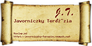 Javorniczky Terézia névjegykártya